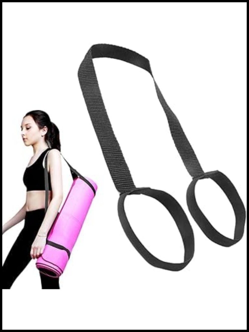 Adjustable Elastic Yoga Mat Carrier Strap Fitness Accessory